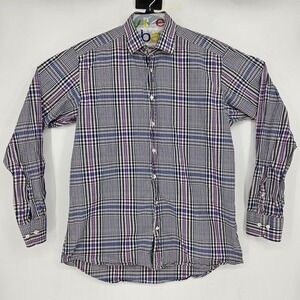 Etro‎ Shirt Mens 41 Button Up Casual Preppy Spartaco Plaid Long Sleeve Milano